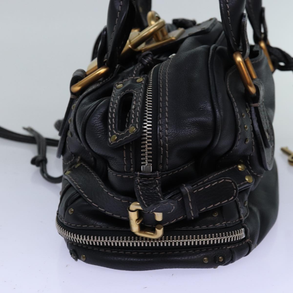 Chloe Paddington Hand Bag Leather Black Auth mr198