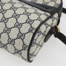 GUCCI GG Supreme Sherry Line Shoulder Bag PVC Navy Gold 72 02 005 Auth mr1982-10