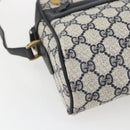 GUCCI GG Supreme Sherry Line Shoulder Bag PVC Navy Gold 72 02 005 Auth mr1982-11
