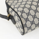GUCCI GG Supreme Sherry Line Shoulder Bag PVC Navy Gold 72 02 005 Auth mr1982-13