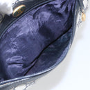 GUCCI GG Supreme Sherry Line Shoulder Bag PVC Navy Gold 72 02 005 Auth mr1982-21