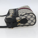 GUCCI GG Supreme Sherry Line Shoulder Bag PVC Navy Gold 72 02 005 Auth mr1982-4