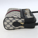 GUCCI GG Supreme Sherry Line Shoulder Bag PVC Navy Gold 72 02 005 Auth mr1982-5