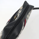 GUCCI GG Supreme Sherry Line Shoulder Bag PVC Navy Gold 72 02 005 Auth mr1982-6