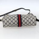 GUCCI GG Supreme Sherry Line Shoulder Bag PVC Navy Gold 72 02 005 Auth mr1982-9
