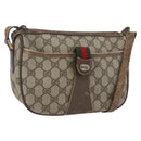 GUCCI GG Supreme Web Sherry Line Bag PVC Beige Gold Red 89 02 032 Auth mr1983-1