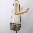 GUCCI GG Supreme Web Sherry Line Bag PVC Beige Gold Red 89 02 032 Auth mr1983-23