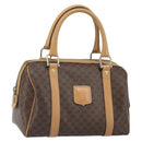 CELINE Macadam Canvas Hand Bag PVC Leather Brown Gold Auth mr1984-1