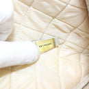 CHANEL Matelasse Punching Clutch Bag Leather Silver CC Auth mr1986-18