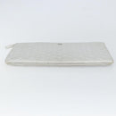 CHANEL Matelasse Punching Clutch Bag Leather Silver CC Auth mr1986-7