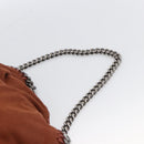 Stella MacCartney Chain Falabella Bag Polyester Brown Silver Auth mr1992-15