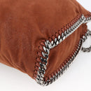 Stella MacCartney Chain Falabella Bag Polyester Brown Silver Auth mr1992-16