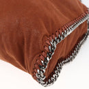 Stella MacCartney Chain Falabella Bag Polyester Brown Silver Auth mr1992-18