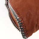 Stella MacCartney Chain Falabella Bag Polyester Brown Silver Auth mr1992-19