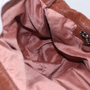 Stella MacCartney Chain Falabella Bag Polyester Brown Silver Auth mr1992-22