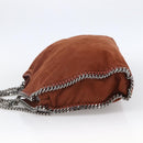 Stella MacCartney Chain Falabella Bag Polyester Brown Silver Auth mr1992-3
