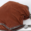 Stella MacCartney Chain Falabella Bag Polyester Brown Silver Auth mr1992-6