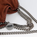 Stella MacCartney Chain Falabella Bag Polyester Brown Silver Auth mr1992-7