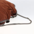 Stella MacCartney Chain Falabella Bag Polyester Brown Silver Auth mr1992-8