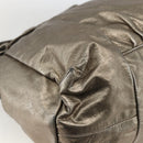 GUCCI Histeria Tote Bag Leather Silver Gold 197021 Auth mr1995-16