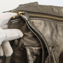 GUCCI Histeria Tote Bag Leather Silver Gold 197021 Auth mr1995-10