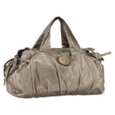 GUCCI Histeria Tote Bag Leather Silver Gold 197021 Auth mr1995-1