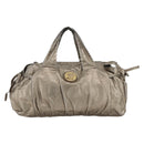 GUCCI Histeria Tote Bag Leather Silver Gold 197021 Auth mr1995-13