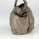 GUCCI Histeria Tote Bag Leather Silver Gold 197021 Auth mr1995-4
