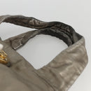 GUCCI Histeria Tote Bag Leather Silver Gold 197021 Auth mr1995-8