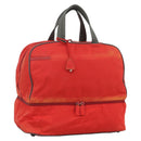 PRADA Boston Bag Nylon Red Silver Auth mr1998-1