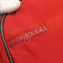 PRADA Boston Bag Nylon Red Silver Auth mr1998-17