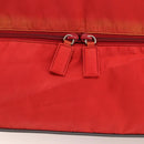 PRADA Boston Bag Nylon Red Silver Auth mr1998-18