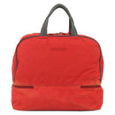 PRADA Boston Bag Nylon Red Silver Auth mr1998-2