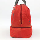 PRADA Boston Bag Nylon Red Silver Auth mr1998-4