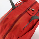 PRADA Boston Bag Nylon Red Silver Auth mr1998-6