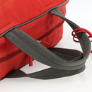 PRADA Boston Bag Nylon Red Silver Auth mr1998-7