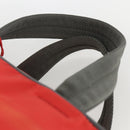 PRADA Boston Bag Nylon Red Silver Auth mr1998-8