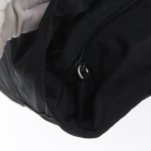 PRADA Hand Bag Nylon Black Silver Auth mr1999