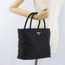 PRADA Hand Bag Nylon Black Silver Auth mr1999-22