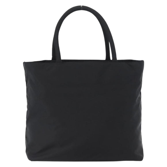 PRADA Hand Bag Nylon Black Silver Auth mr1999