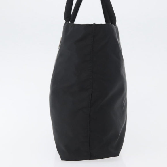 PRADA Hand Bag Nylon Black Silver Auth mr1999