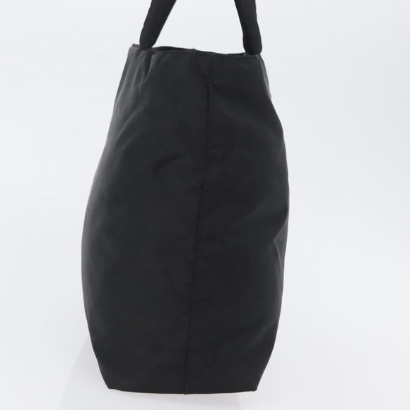 PRADA Hand Bag Nylon Black Silver Auth mr1999