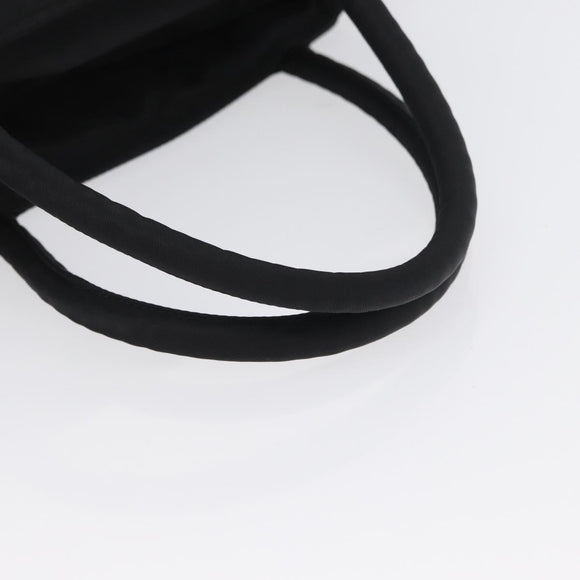 PRADA Hand Bag Nylon Black Silver Auth mr1999