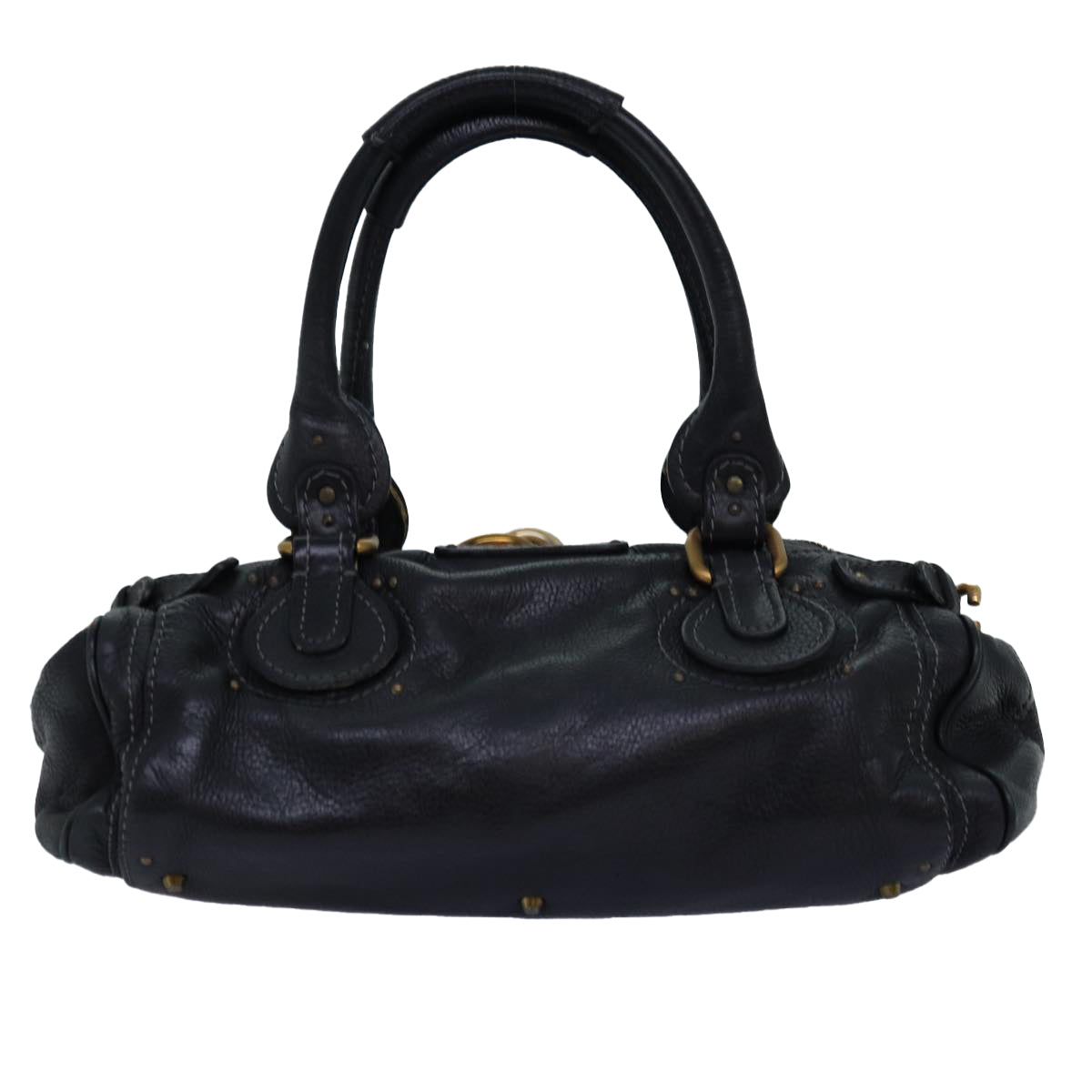 Chloe Paddington Hand Bag Leather Black Auth mr200
