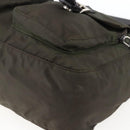 PRADA Shoulder Bag Nylon Khaki Silver Auth mr2000-14