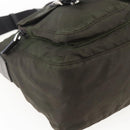 PRADA Shoulder Bag Nylon Khaki Silver Auth mr2000-15