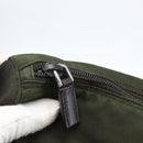 PRADA Shoulder Bag Nylon Khaki Silver Auth mr2000-9