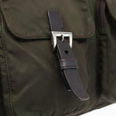 PRADA Shoulder Bag Nylon Khaki Silver Auth mr2000-19