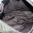 PRADA Shoulder Bag Nylon Khaki Silver Auth mr2000-11