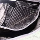 PRADA Shoulder Bag Nylon Khaki Silver Auth mr2000-24